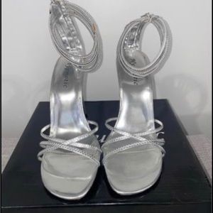 Strappy Silver Sandals